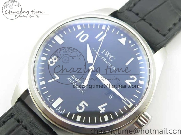 MIROTIME 0108 Affordable Mark XVII IW326501 FKF 1:1 Best Edition Black Dial on Black Leather Strap 7131